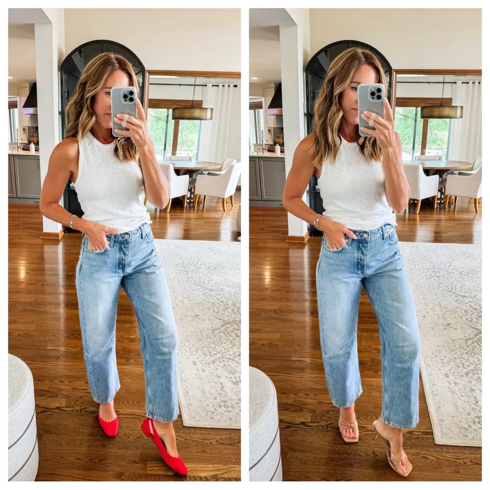 Madewell The Darted Barrel-Leg Jean
